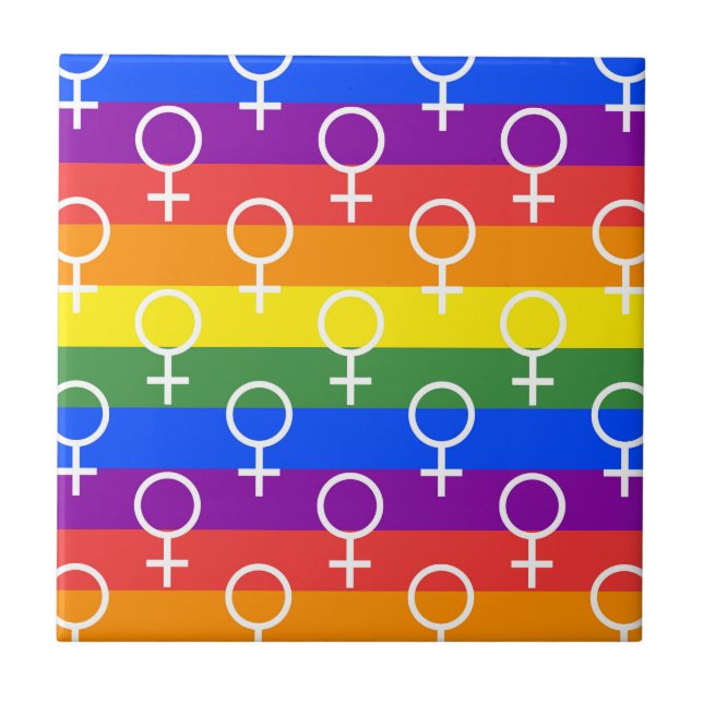Rainbow-Muster Fliese (Vorderseite)