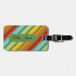Rainbow-Muster für Funky Striped Gepäckanhänger