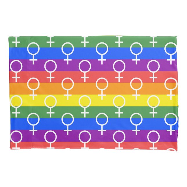 Rainbow-Muster Kissenbezug (Vorderseite-Links)