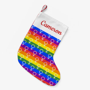Rainbow-Muster Kleiner Weihnachtsstrumpf
