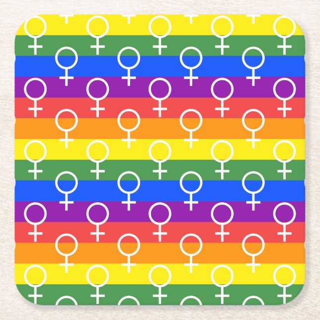 Rainbow-Muster Rechteckiger Pappuntersetzer (Vorderseite)