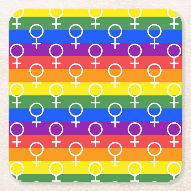 Rainbow-Muster Rechteckiger Pappuntersetzer (Vorderseite)