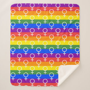 Rainbow-Muster Sherpadecke