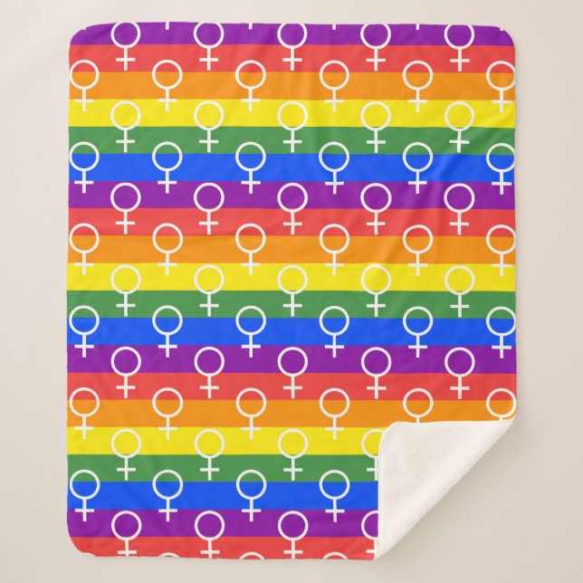 Rainbow-Muster Sherpadecke (Vorderseite)