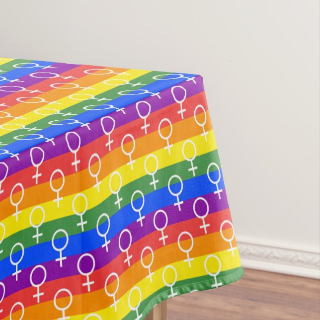Rainbow-Muster Tischdecke (Beispiel)