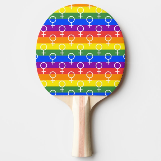Rainbow-Muster Tischtennis Schläger (Vorderseite)