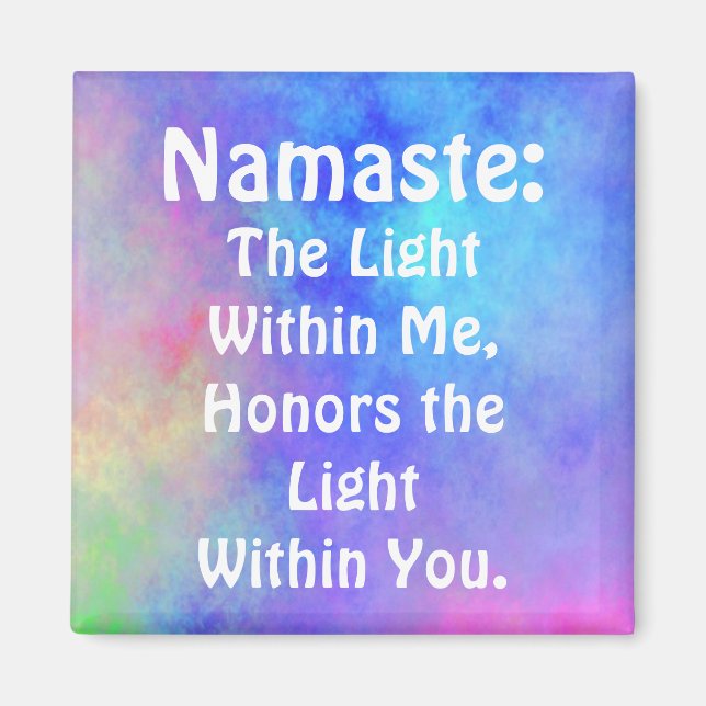 Rainbow Namaste Magnet (Vorne)