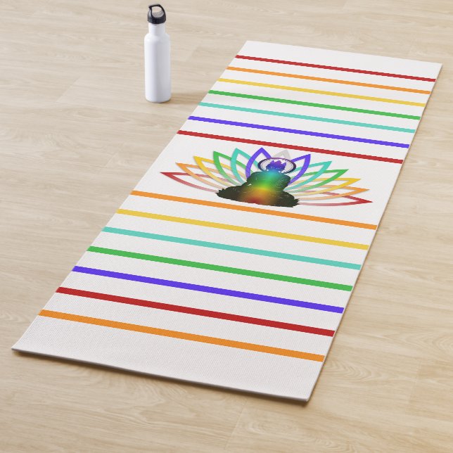 Rainbow Namaste Yogamatte (Beispiel)
