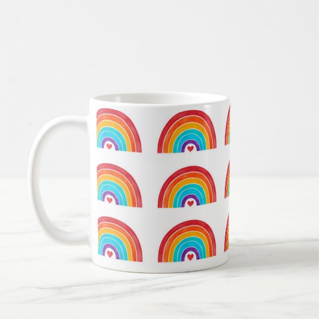 Rainbow - Name hinzufügen Kaffeetasse (Links)