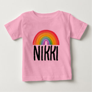 RAINBOW NAME PERSONALISIERTE MÄDCHEN TODDLER T - S BABY T-SHIRT