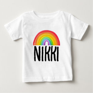 RAINBOW NAME PERSONALISIERTE MÄDCHEN TODDLER T - S BABY T-SHIRT