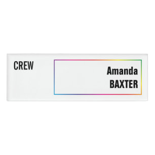 Rainbow-Name-Tag Namenschild