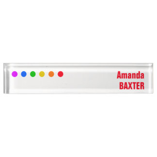 Rainbow Name Tag Namensplakette