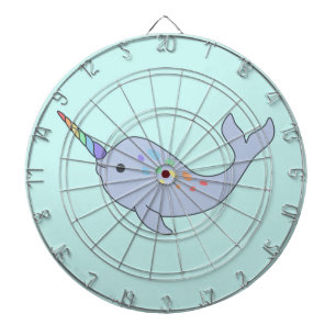 Rainbow Narwhal Dartboard Dartscheibe