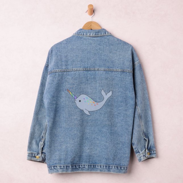 Rainbow Narwhal Denim Jacket Jeansjacke (Hangar)