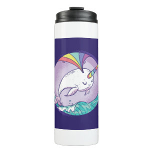 Rainbow Narwhal Thermosbecher