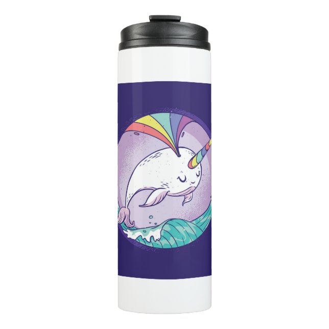 Rainbow Narwhal Thermosbecher (Vorderseite)
