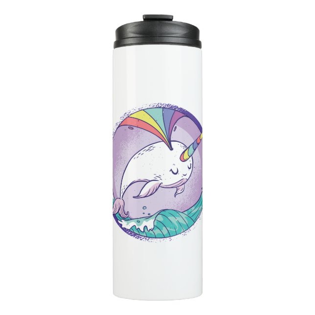 Rainbow Narwhale Thermosbecher (Vorderseite)