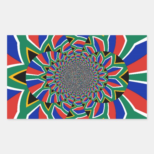 Rainbow Nation: Vibranding South Africa Art Print Rechteckiger Aufkleber (Vorderseite)
