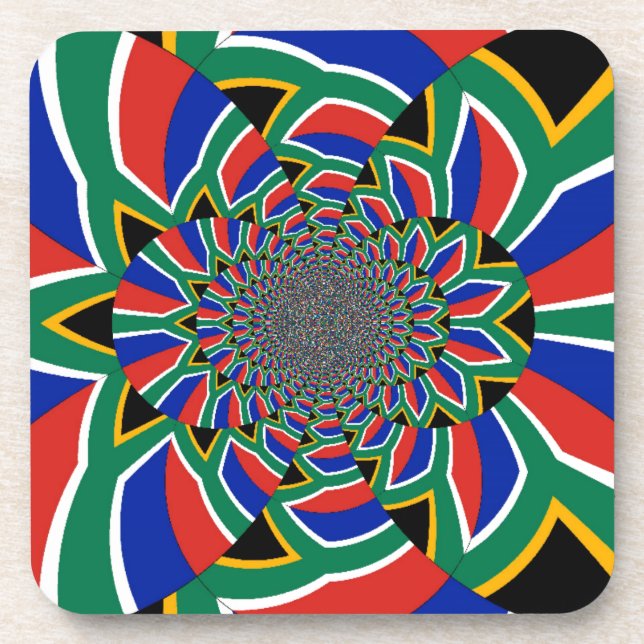 Rainbow Nation: Vibranding South Africa Art Print Untersetzer (Vorderseite)
