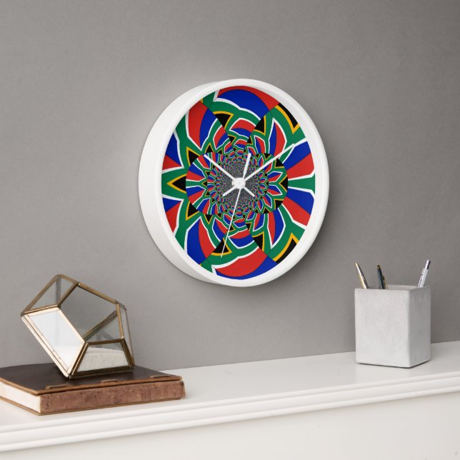 Rainbow Nation: Vibranding South Africa Art Print Wanduhr (Büro)