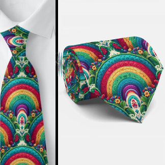 Rainbow Necktie | Colorful Statement Tie Krawatte