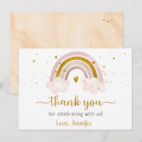 Rainbow Neutral Gold Pastel Baby Dusche Vielen Dan