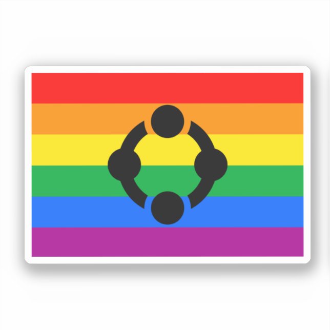 Rainbow Niche Pride Flag Aufkleber (Vorderseite)