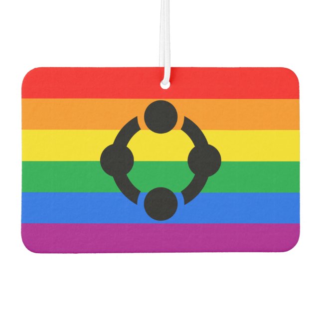 Rainbow Niche Pride Flag Autolufterfrischer (Vorderseite)