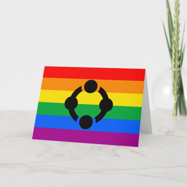 Rainbow Niche Pride Flag Feiertagskarte (Vorderseite)