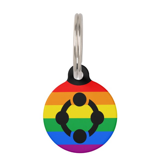 Rainbow Niche Pride Flag Haustiermarke (Vorderseite)