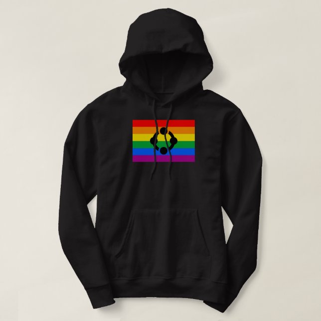 Rainbow Niche Pride Flag Hoodie (Design vorne)