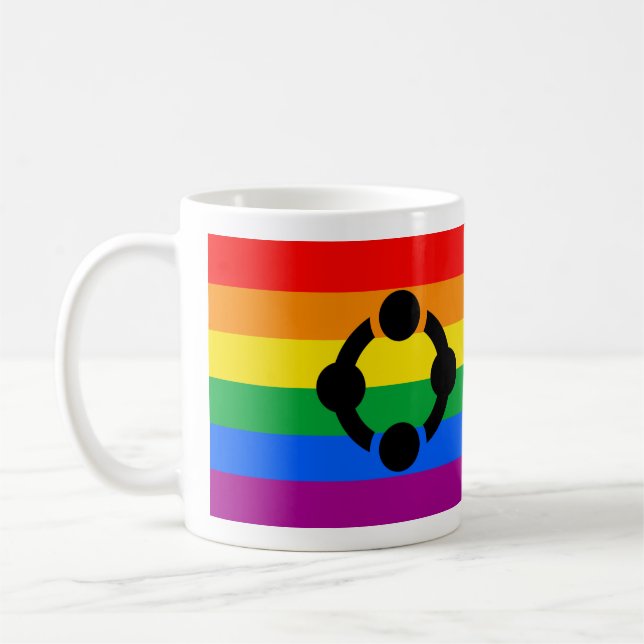Rainbow Niche Pride Flag Kaffeetasse (Links)