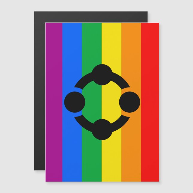 Rainbow Niche Pride Flag Magneteinladung (Vorne/Hinten)