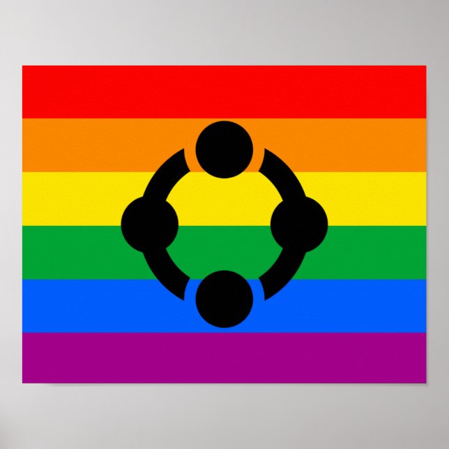 Rainbow Niche Pride Flag Poster (Vorne)