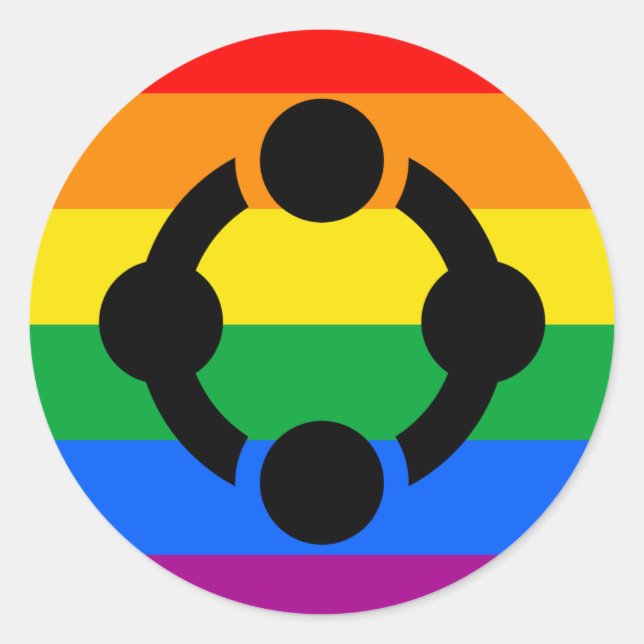 Rainbow Niche Pride Flag Runder Aufkleber (Vorderseite)