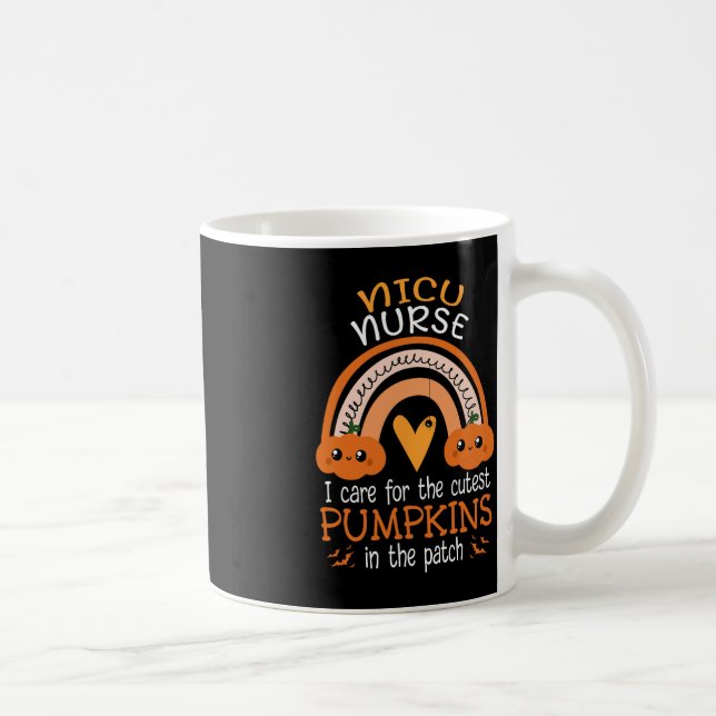 Rainbow NICU Nurse Niedliche Pumpkins in Patch Ha Kaffeetasse (Rechts)