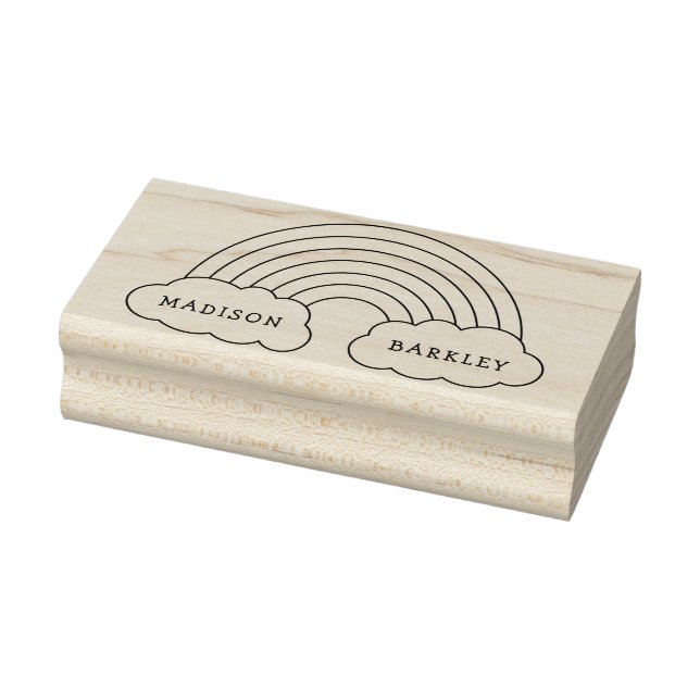 Rainbow Niedlich Kids Name Rubber Briefmarke Gummistempel (Stempel)