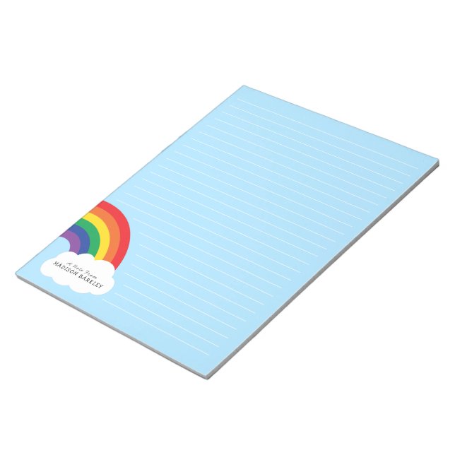 Rainbow Niedlich Kids Personal Stationpad Notepad Notizblock (angewinkelt)