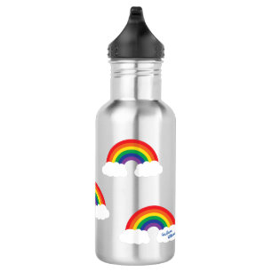 Rainbow Niedlich Kids Wasser Flasche mit dem Namen Edelstahlflasche