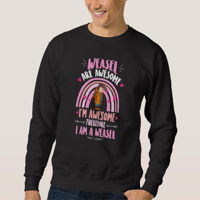 Rainbow Niedlich Weasel Kids Weasel School Backpac Sweatshirt (Vorderseite)
