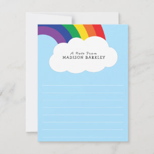 Rainbow Niedliche Kinder Flachtagebetriebe Dankeskarte