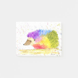 Rainbow niedlicher Igel Wasserfarbe Post-it Klebezettel