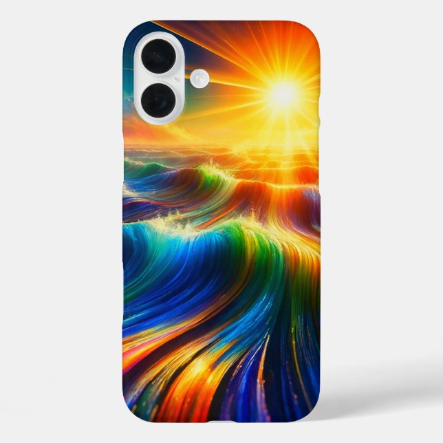 Rainbow Ocean Wave Phone Case (Rückseite)