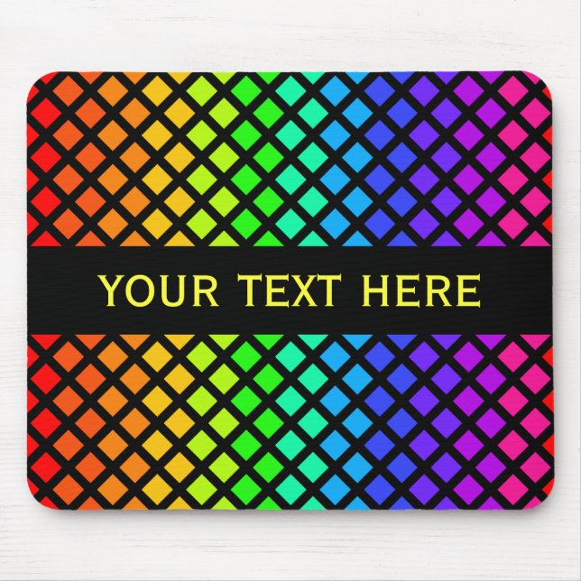 Rainbow of Diamonds custom mousepad (Vorne)