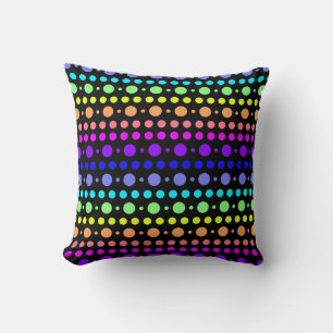 Rainbow of Dots Custom throw pillow Kissen