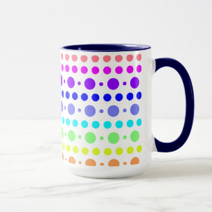 Rainbow of Dots Tasse - Wählen Sie Ihren Stil & Ih
