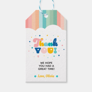 Rainbow of Fun Birthday Party Theme Geschenkanhänger