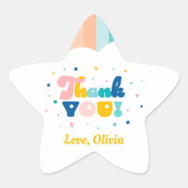 Rainbow of Fun Birthday Party Theme Sticker