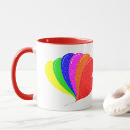 Rainbow of Heart Balloons Combo Tasse